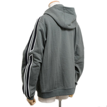 ジップアップパーカー コットン グリーン メンズ XLサイズ パーカー