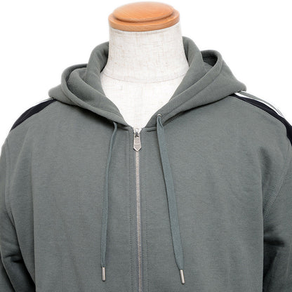 ジップアップパーカー コットン グリーン メンズ XLサイズ パーカー