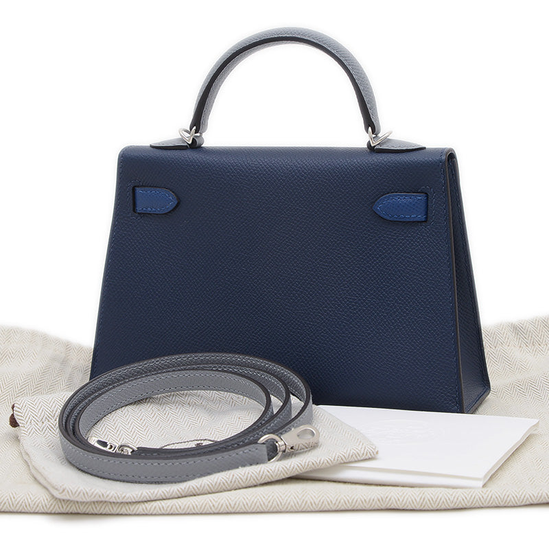 ケリー ミニ ドゥ 2 エプソン ブルーアピス/グリパンタン/ブルータイ K刻印 ショルダーバッグ