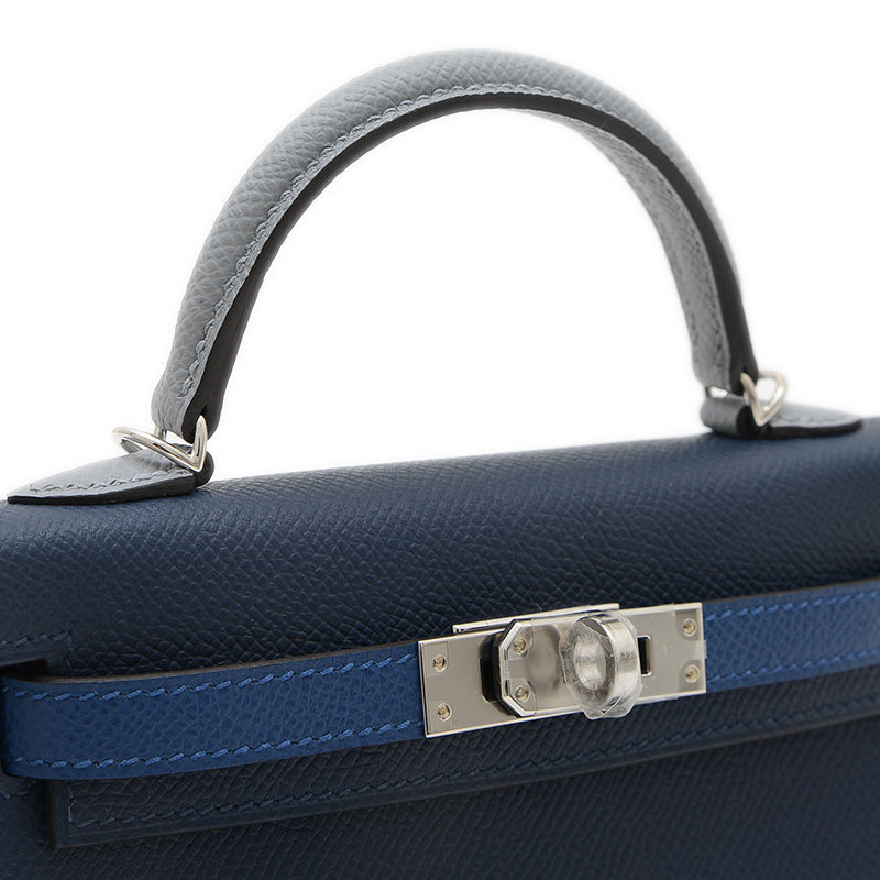 ケリー ミニ ドゥ 2 エプソン ブルーアピス/グリパンタン/ブルータイ K刻印 ショルダーバッグ