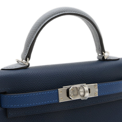 ケリー ミニ ドゥ 2 エプソン ブルーアピス/グリパンタン/ブルータイ K刻印 ショルダーバッグ