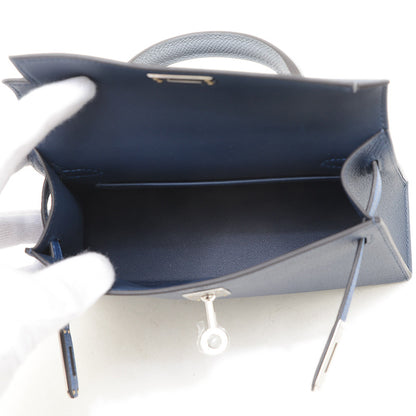 ケリー ミニ ドゥ 2 エプソン ブルーアピス/グリパンタン/ブルータイ K刻印 ショルダーバッグ