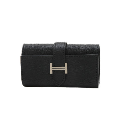 ベアン キーケース 4連 シェーブル ブラック シルバー金具 K刻印 キーケース