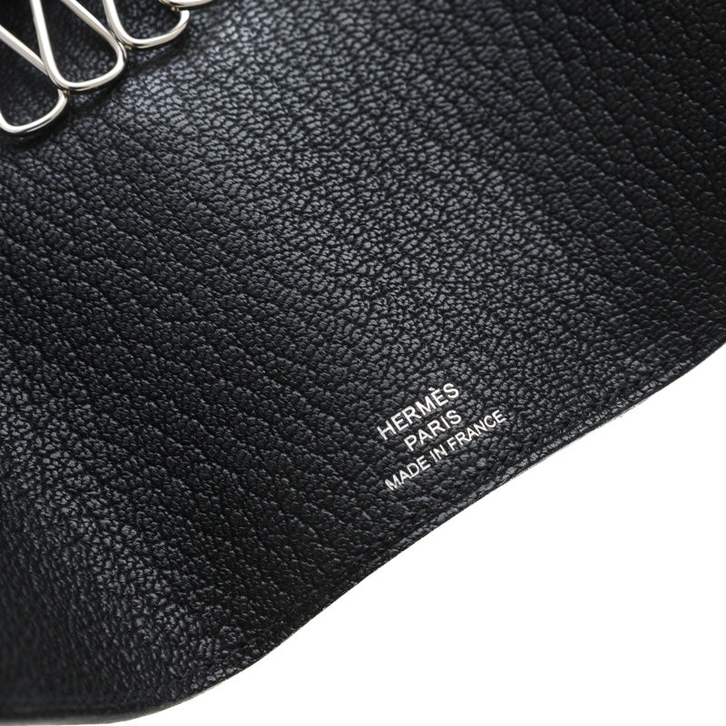 ベアン キーケース 4連 シェーブル ブラック シルバー金具 K刻印 キーケース