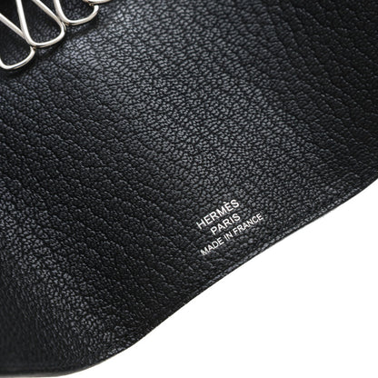 ベアン キーケース 4連 シェーブル ブラック シルバー金具 K刻印 キーケース