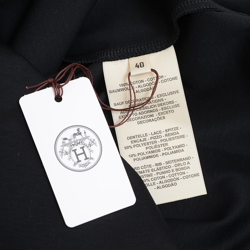 半袖Tシャツ コットン ブラック レディース 40サイズ 半袖Ｔシャツ