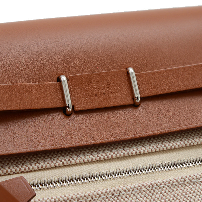 エールバッグ ミニ 20 トワル エクリュ/フォーブ シルバー金具 K刻印 ショルダーバッグ