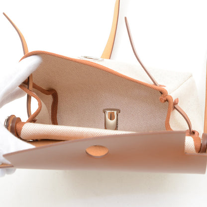 エールバッグ ミニ 20 トワル エクリュ/フォーブ シルバー金具 K刻印 ショルダーバッグ