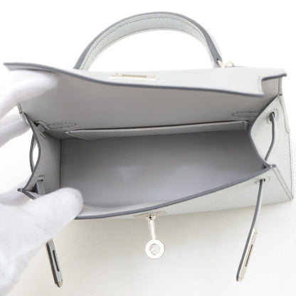 ケリー ミニ ドゥ 2 シェーブルシャムキラ アルジャン シルバー金具 W刻印 ハンドバッグ