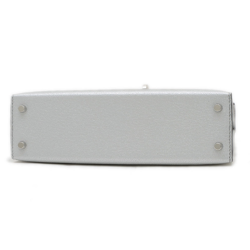 ケリー ミニ ドゥ 2 シェーブルシャムキラ アルジャン シルバー金具 W刻印 ハンドバッグ