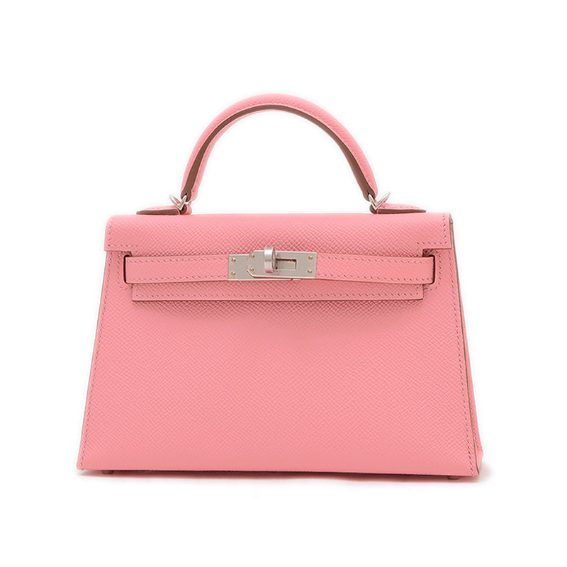 ケリー ミニ ドゥ 2 エプソン ローズコンフェッティ シルバー金具 K刻印 ハンドバッグ