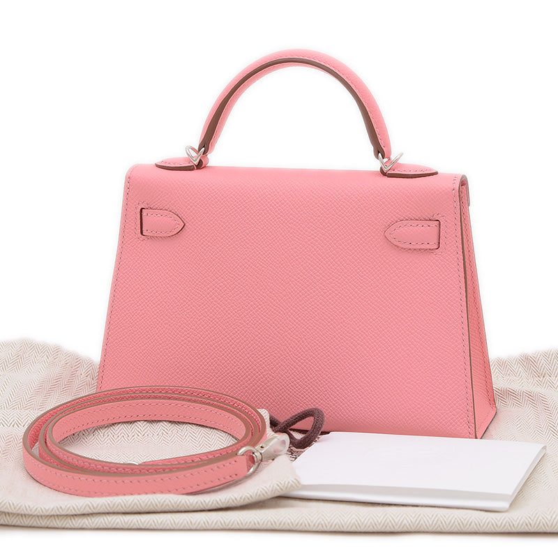 ケリー ミニ ドゥ 2 エプソン ローズコンフェッティ シルバー金具 K刻印 ハンドバッグ