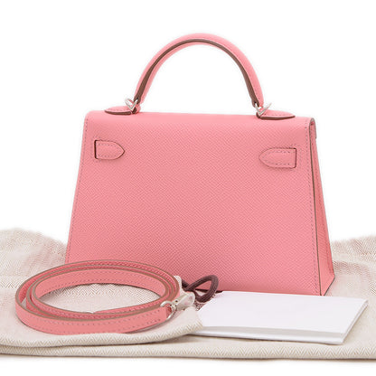 ケリー ミニ ドゥ 2 エプソン ローズコンフェッティ シルバー金具 K刻印 ハンドバッグ