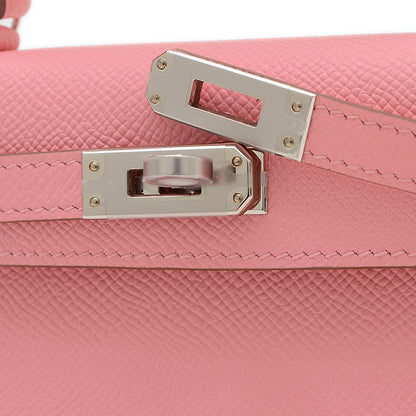 ケリー ミニ ドゥ 2 エプソン ローズコンフェッティ シルバー金具 K刻印 ハンドバッグ