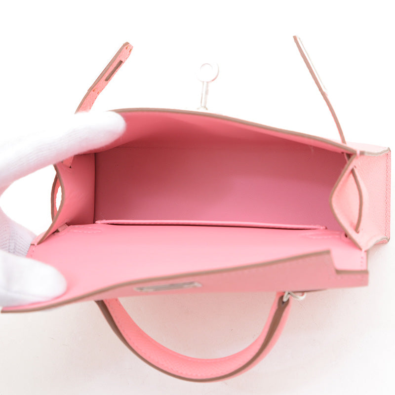 ケリー ミニ ドゥ 2 エプソン ローズコンフェッティ シルバー金具 K刻印 ハンドバッグ