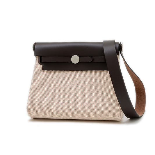 エールバッグ ミニ 20 トワル エベンヌ シルバー金具 K刻印 ショルダーバッグ