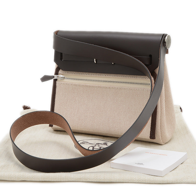 エールバッグ ミニ 20 トワル エベンヌ シルバー金具 K刻印 ショルダーバッグ