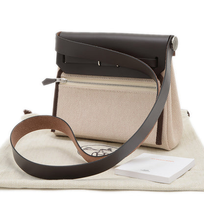 エールバッグ ミニ 20 トワル エベンヌ シルバー金具 K刻印 ショルダーバッグ