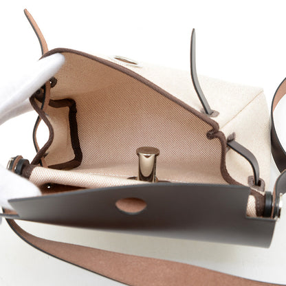 エールバッグ ミニ 20 トワル エベンヌ シルバー金具 K刻印 ショルダーバッグ