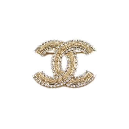 ブローチ ココマーク ラインストーン ゴールド A22K ブローチ