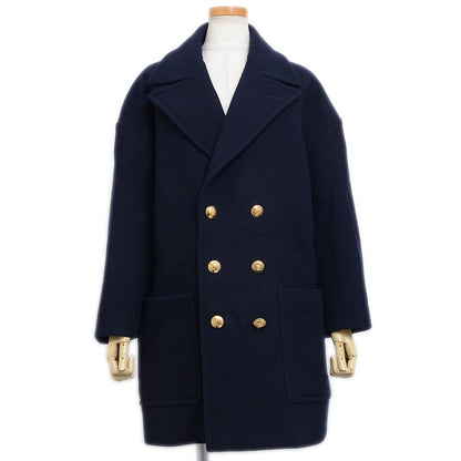オーバーシルエット ルーズ ピーコート ウール ネイビー 2M780814E ピーコート