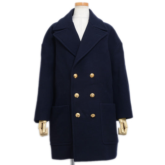 オーバーシルエット ルーズ ピーコート ウール ネイビー 2M780814E ピーコート