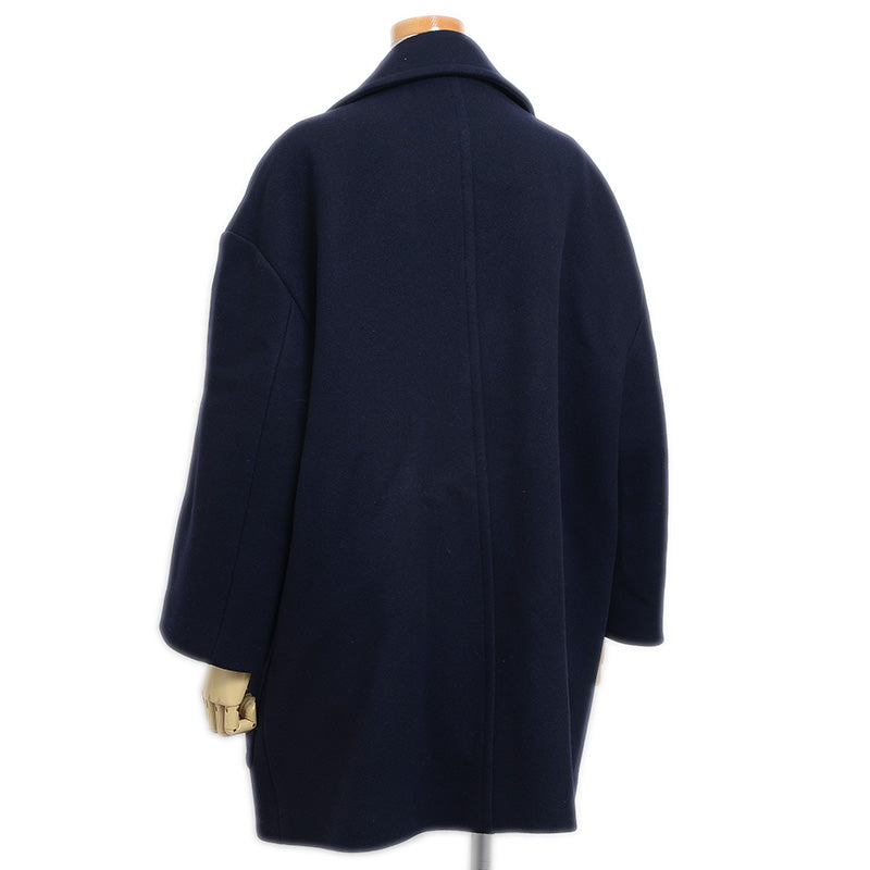 オーバーシルエット ルーズ ピーコート ウール ネイビー 2M780814E ピーコート