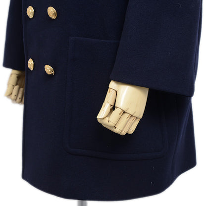 オーバーシルエット ルーズ ピーコート ウール ネイビー 2M780814E ピーコート