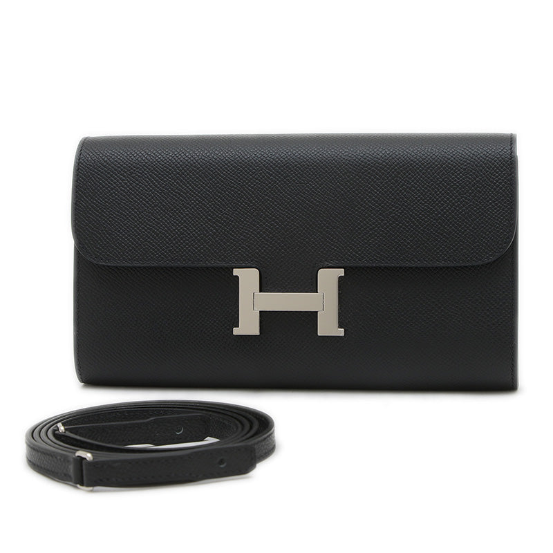 コンスタンストゥーゴー エプソン ブラック シルバー金具 K刻印 長財布