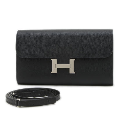 コンスタンストゥーゴー エプソン ブラック シルバー金具 K刻印 長財布