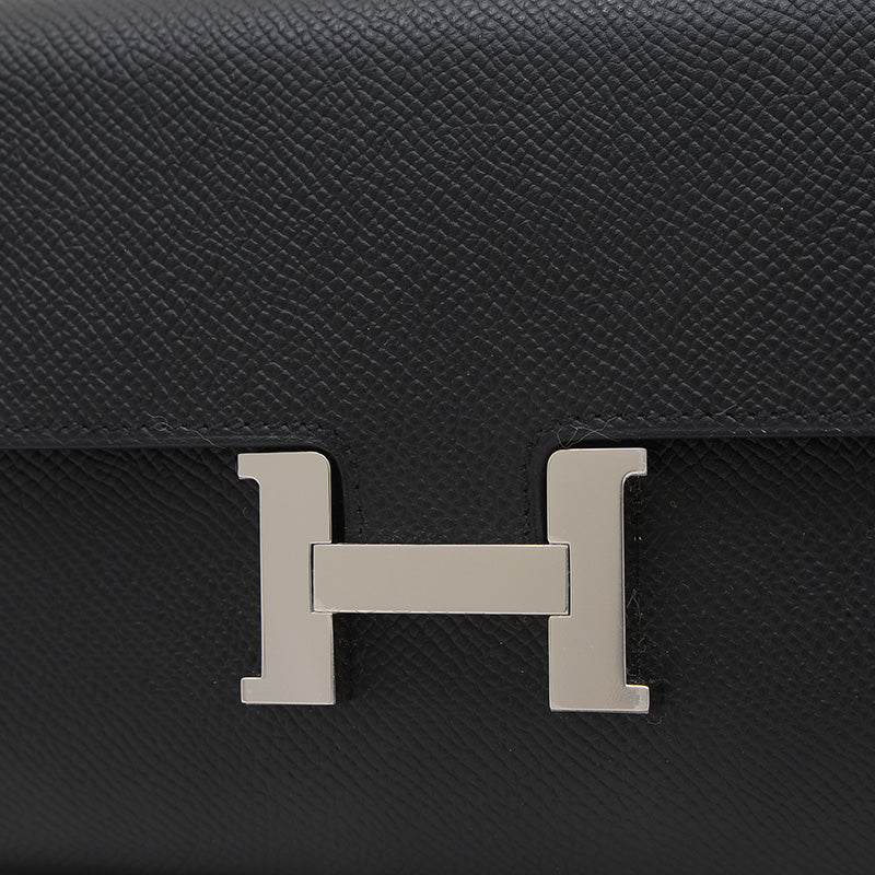 コンスタンストゥーゴー エプソン ブラック シルバー金具 K刻印 長財布