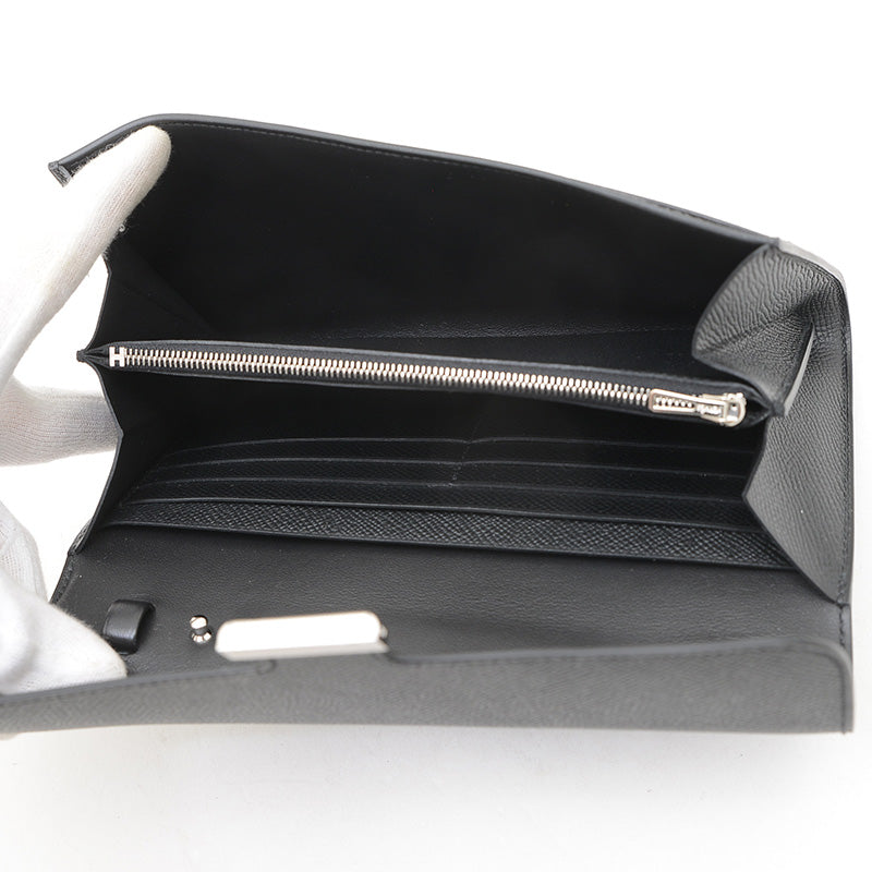 コンスタンストゥーゴー エプソン ブラック シルバー金具 K刻印 長財布