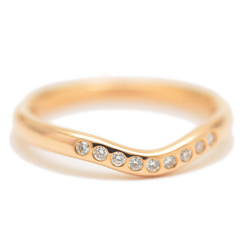 エルサ ペレッティ カーブドバンドリング K18PG/ダイヤ 11号 リング・指輪