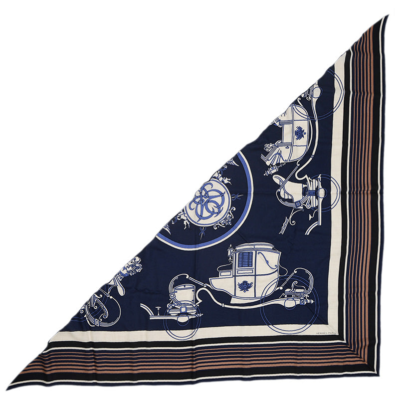 トライアングルジェアン ショール エクスリブリス キャバン/ナチュラル/キュイール スカーフ