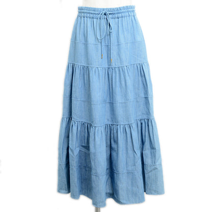 トリオンフ ロングスカート コットン ブルー 2J377310P 38サイズ ロングスカート