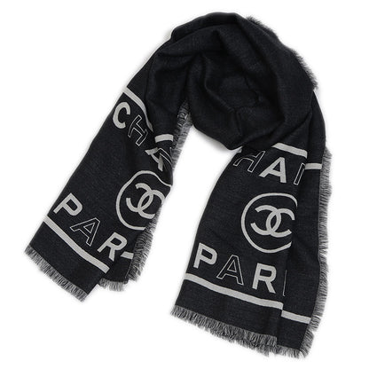 ストール ココマーク カシミヤ ブラック ストール