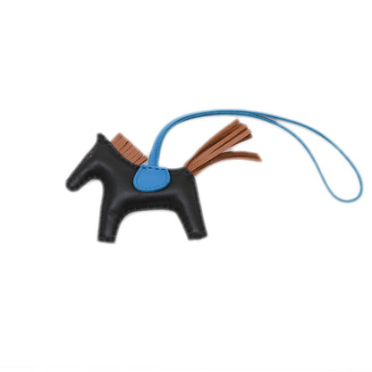 ロデオ PM バッグチャーム ブラック/ゴールド/ブルーザンジバル Y刻印 バッグチャーム