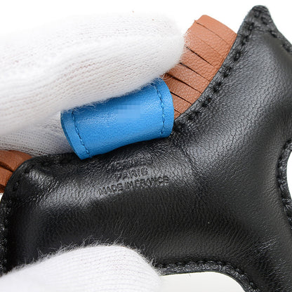 ロデオ PM バッグチャーム ブラック/ゴールド/ブルーザンジバル Y刻印 バッグチャーム