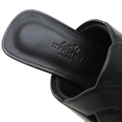 サンダル ハンナ55 レザー ブラック レディース サイズ36.5 サンダル