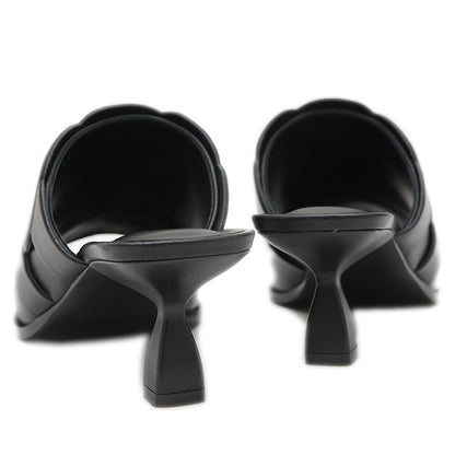 サンダル ハンナ55 レザー ブラック レディース サイズ36.5 サンダル