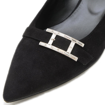 パンプス ブラッシュ40 スエード ブラック レディース 36サイズ パンプス