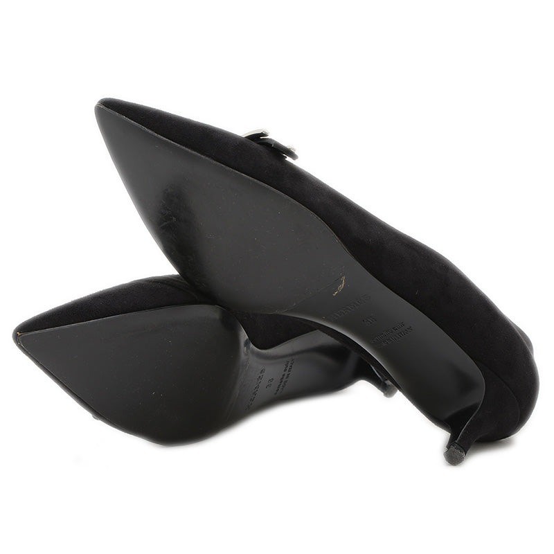 パンプス ブラッシュ40 スエード ブラック レディース 36サイズ パンプス