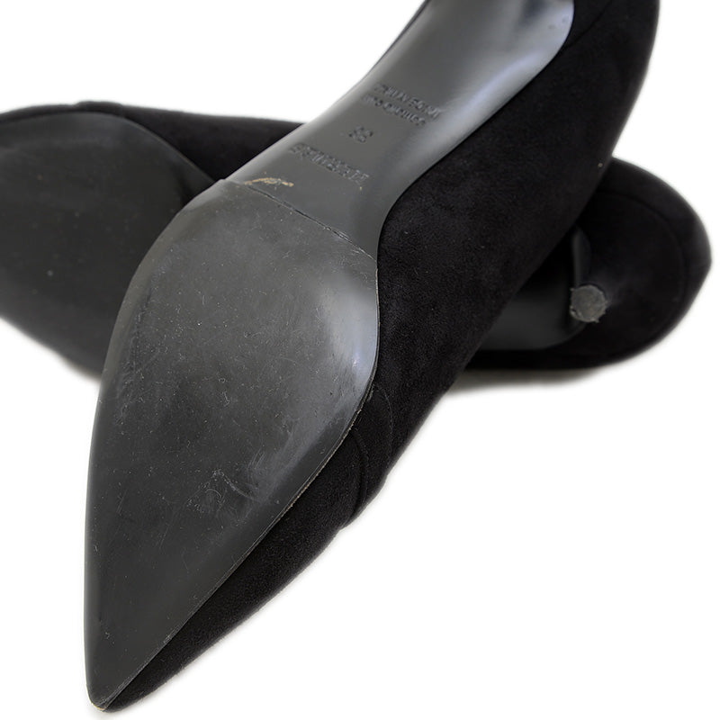 パンプス ブラッシュ40 スエード ブラック レディース 36サイズ パンプス
