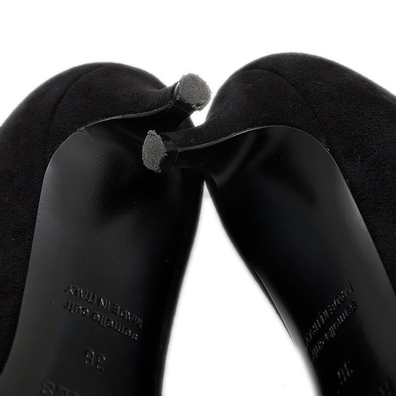 パンプス ブラッシュ40 スエード ブラック レディース 36サイズ パンプス