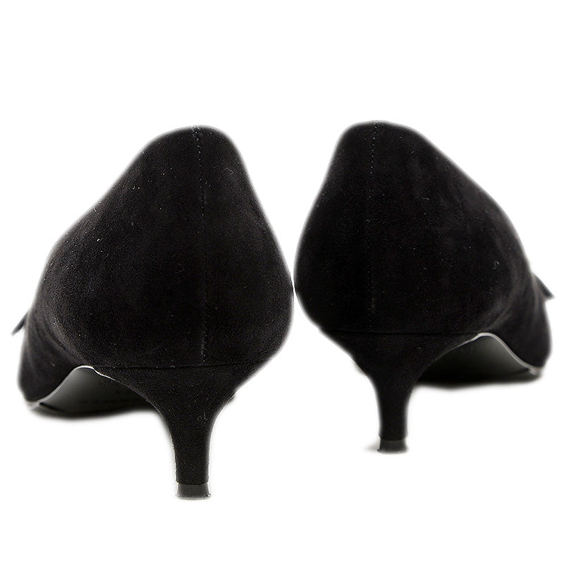 パンプス ブラッシュ40 スエード ブラック レディース 36サイズ パンプス