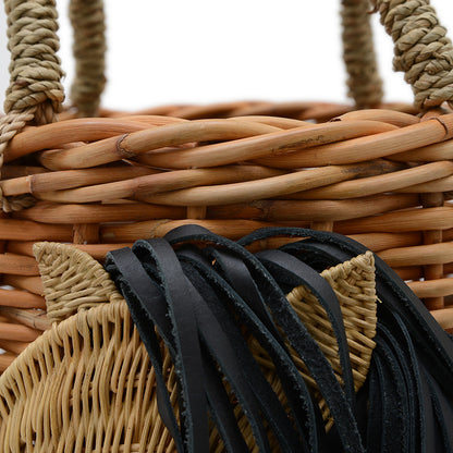 ホースバケット L かごバッグ ラタン ナチュラル トートバッグ