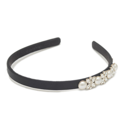 カチューシャ クリスタル/イミテーションパール ブラック その他アクセサリー