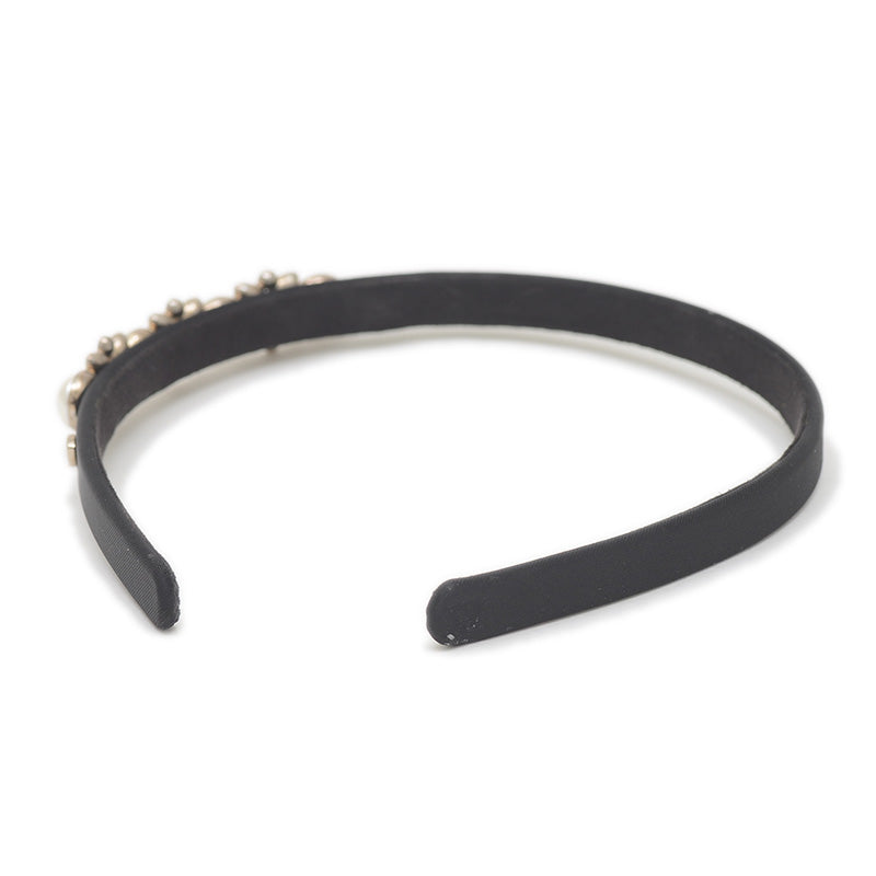 カチューシャ クリスタル/イミテーションパール ブラック その他アクセサリー