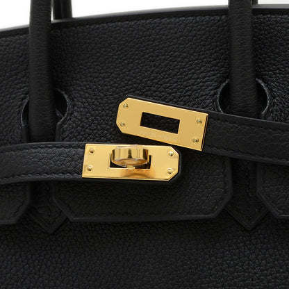 バーキン25 ヴェルソ トゴ ブラック/ブルーサフィール ゴールド金具 K刻印 ハンドバッグ