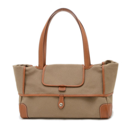 パスパス35 ハンドバッグ トワルアッシュ/バレニア カーキ/ブラウン □R刻印 トートバッグ